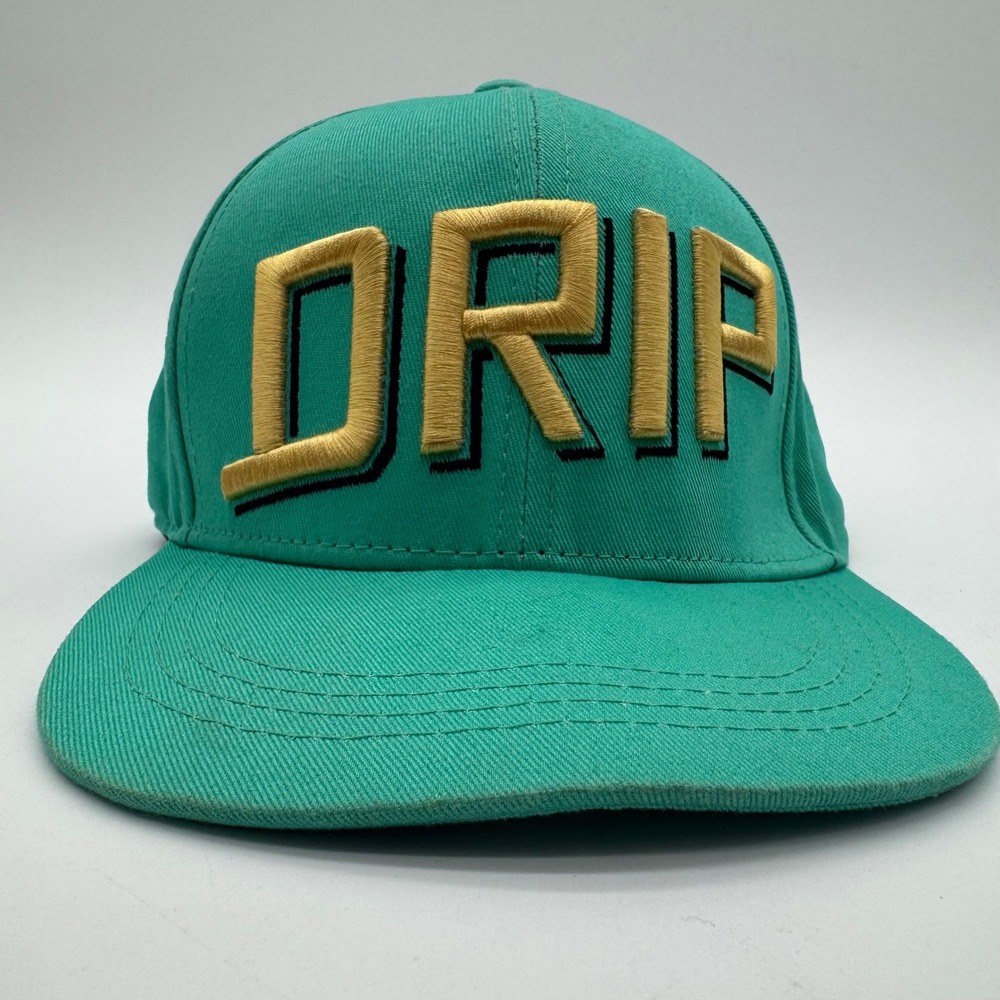 Drip Hustle Apparel DRIP Mint Green Snapback Hat Cap 3D Embroidered One Size